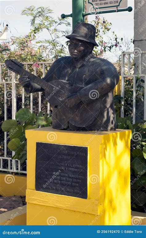Statue Of Musician And Cuatro Player Yomo Toro Editorial Image Image