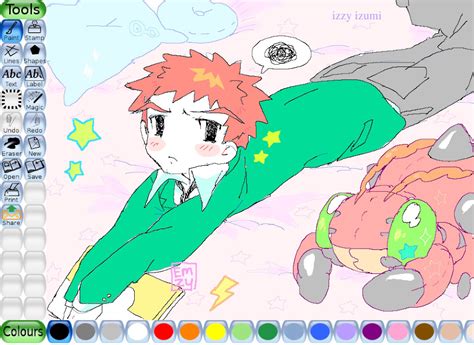 Tux Paint Art Gallery Koshiro Izumi From Digimon By Emzy