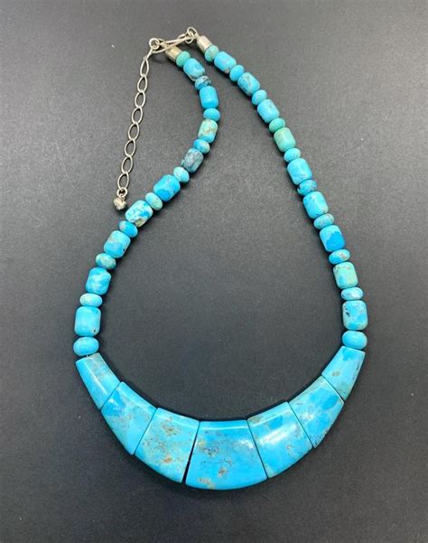 Jay King Dtr Sterling Silver Blue Turquoise Bib Collar Etsy