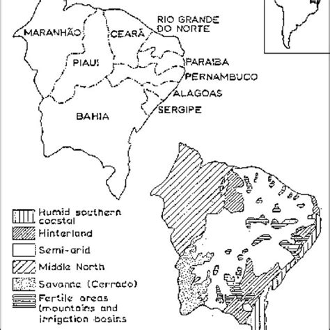 Northeast Brazil Neb With Geographic Zones Source Reproduced From