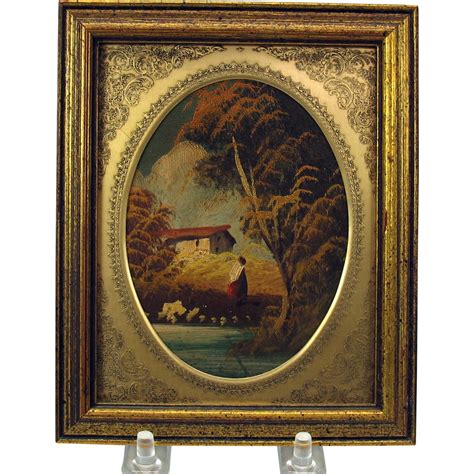 Vintage original European miniature oil painting would suit large from quirkyantiques on Ruby Lane