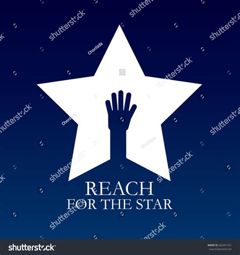 Reach For The Star Vector Illustration 328301321 Shutterstock