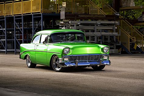 1956, Chevy, Bel, Air, Cars, Classic, Green, Modified Wallpapers HD ...