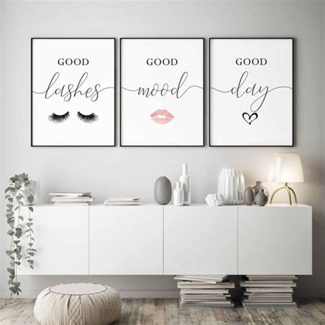 Eyelashes Print Esthetician Decor Lashes Decor Beauty Salon Etsy