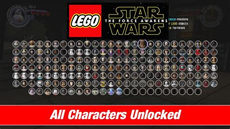 Lego Star Wars The Force Awakens All Characters Unlocked Not
