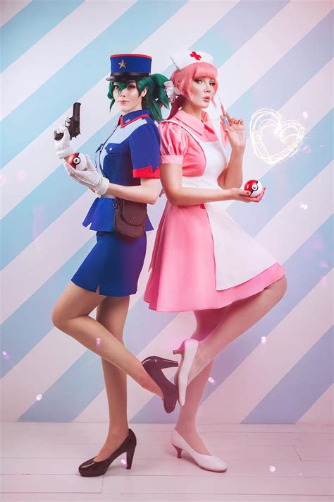 Nurse Joy And Officer Jenny Cosplay By Pugoffka And HibariRin Photo By AsterShade R Pokemon
