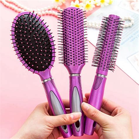 1pc hair brushes comb salon styling anti static handle tangle detangling hairbrush hair curl