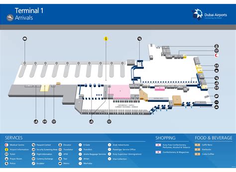 Dubai Airport Map All Terminals