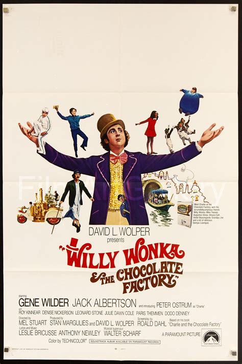 Willy Wonka And The Chocolate Factory Vintage Movie Poster
