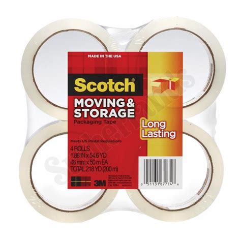 3m 3650 4 Clear Packing Tape 48mmx35m 4 Pack At Sutherlands
