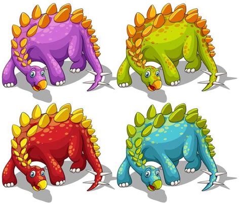 The arrangement of spikes originally had no distinct name; Dinosaurs with spikes tail 368002 - Download Free Vectors ...