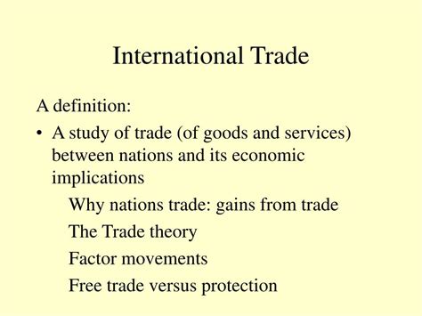 Basic International Trade Theory Basis Of International Trade 2022 10 27