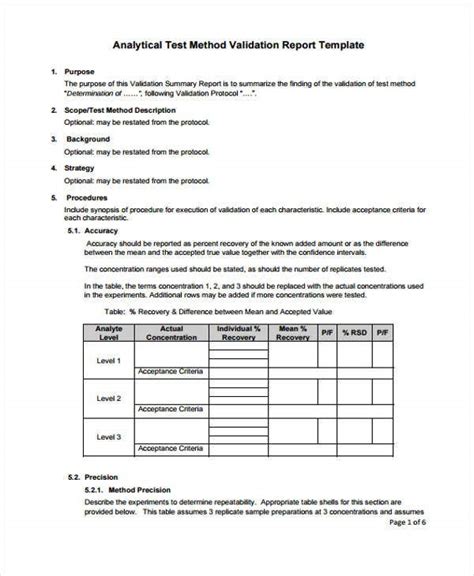 10 Validation Report Templates Free Sample Example Format Download