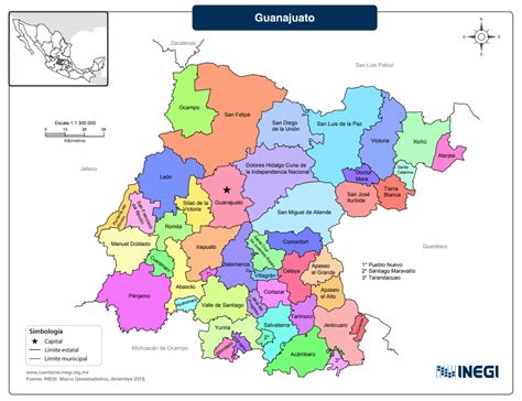 Mapa Del Estado De Guanajuato Con Municipios Mapas Para Descargar E