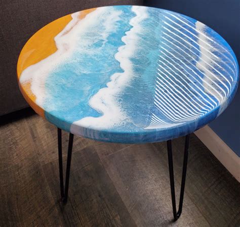 24 Ocean Waves Table Coffee Table Epoxy Resin Ocean Etsy