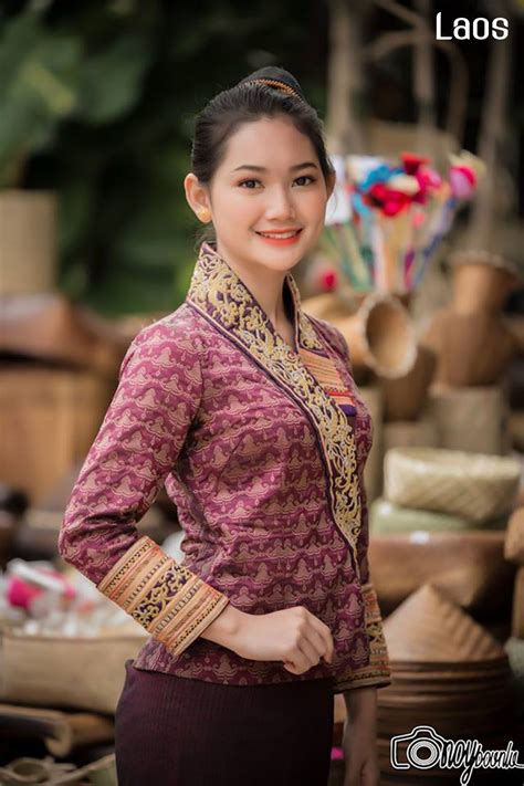 Laos 🇱🇦 ລາວ Lao Traditional Dress Burmese Clothing Traditional Dresses Fashion