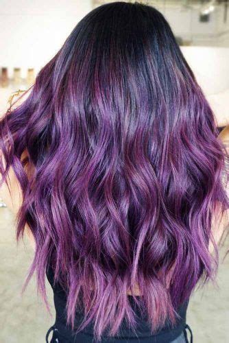 Dark Purple Hair Ombre Purple Balayage Plum Hair Hair Color Purple