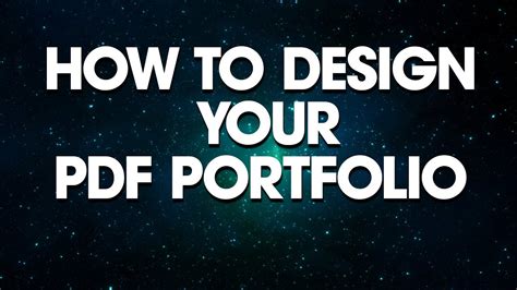 Graphic Design How To Design Your Pdf Portfolio Youtube