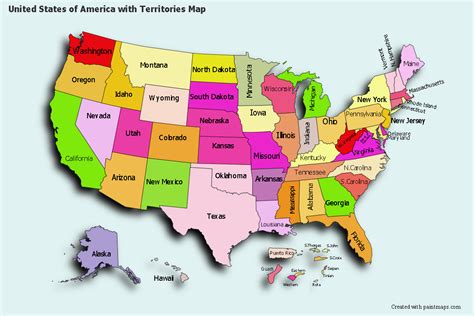 Drab State Map Of The United States Free Images