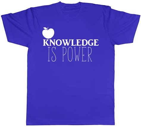 Knowledge Is Power Unisex Mens Womens Tee T Shirt Ebay