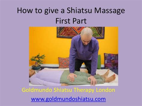 How To Give A Shiatsu Massage First Part
