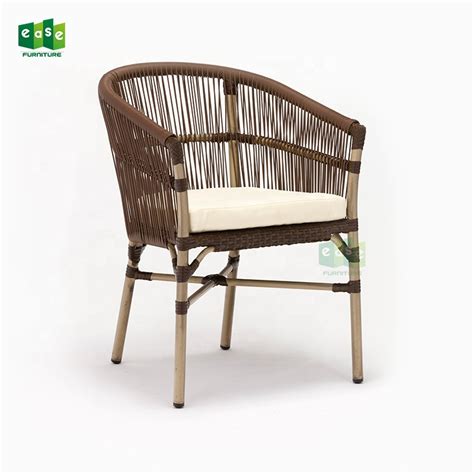 Aluminium café rattan bistro chairs exhire café chairs beige & blue available aluminium frame with rattan seat. Cheap Price Commercial Outdoor Rattan Cafe Chair For ...