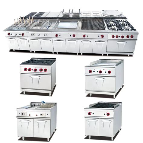 Lpg Combination Cooking Range Commercial Kitchen Equipment With Ce
