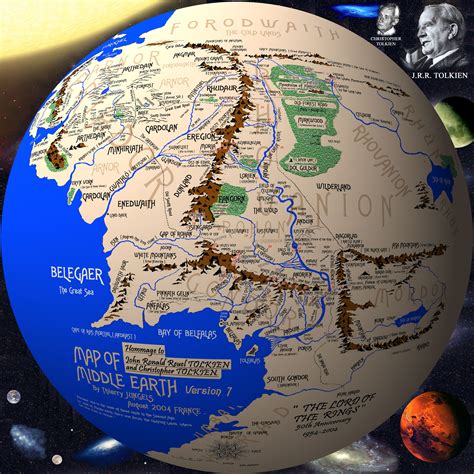 Middle Earth Middle Earth Map Tolkien