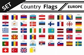 set countries flags europe ~ Illustrations ~ Creative Market