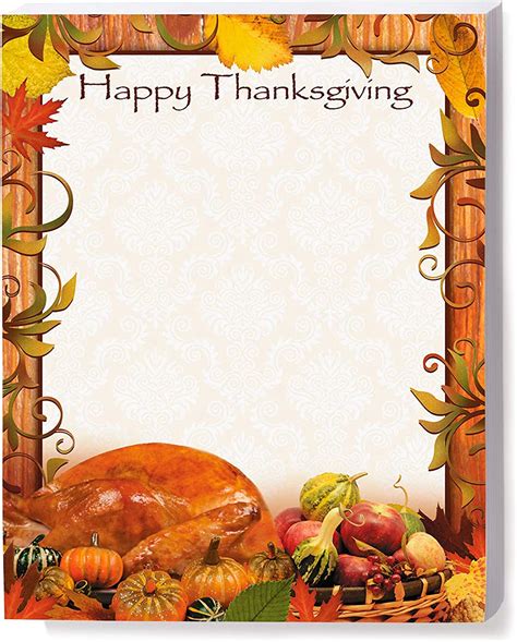 Thanksgiving Dinner Border Paper 85 X 11 100 Count