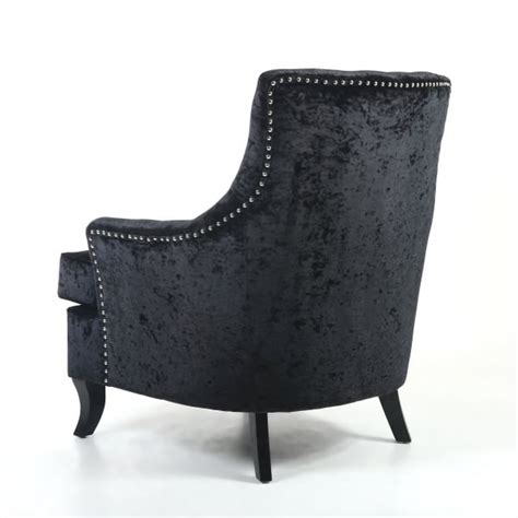 The bronte black velvet armchair will add a retro feel to your living space with it's wingback design modern with a touch of 1960s retro style, the bronte wingback armchair comes in a range of vibrant. Shankar Jamestown black crushed velvet armchair - Shankar ...