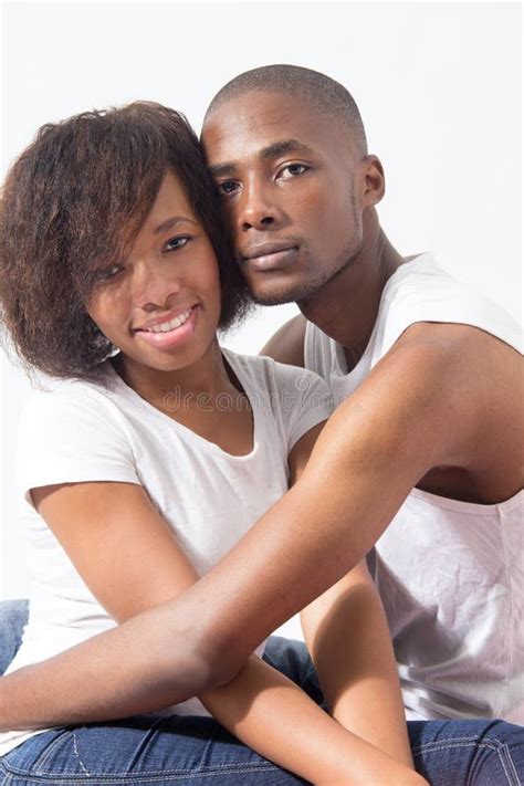 Young African American Couple In Love And Relaxed Stock Image Image