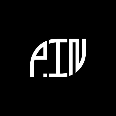 Pin Letter Logo Design On Black Backgroundpin Creative Initials Letter