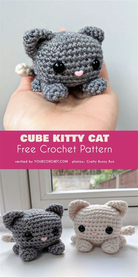 Crochet also the super innocent looking little cats amigurumi with your crochet hook that can also come in the hands of your babies as sweet toys! Cube Kitty Cat Amigurumi Free Crochet Pattern | Crochet ...