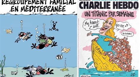 Charlie Hebdo Gets Pen Award But Did Not Pen Mediterranean Migrants Cartoon Katy Jon Went