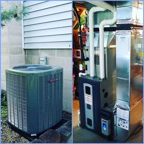 A Brand New Trane High Efficiency Furnace And Air Conditioner With A