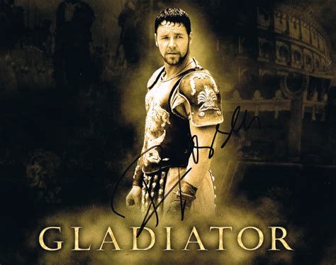 Russell, 55, was reportedly en route to his farm in northern new south wales. Signed Russell Crowe Gladiator Photo