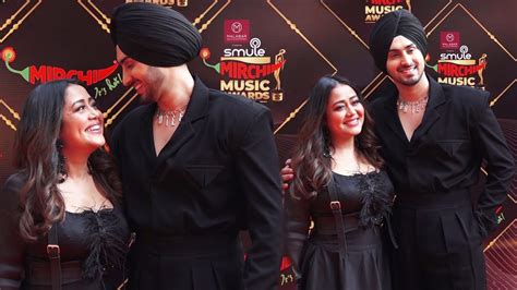 Neha Kakkar And Husband Rohanpreet Singh Cutest Moment At Mirchi Music