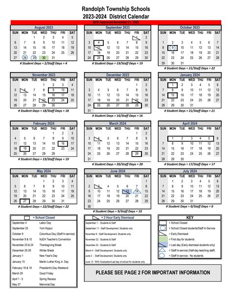 Randolph Township School District Calendar 2024 2025 In Pdf