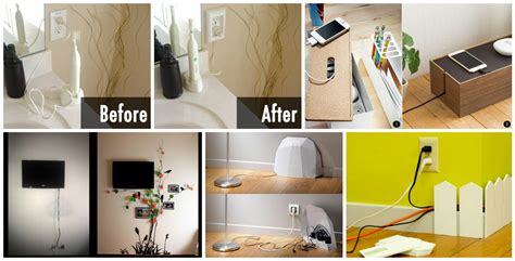 12 Ways How To Hide Electrical Cords And To Create Cable Wall Art At Home