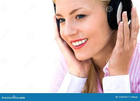 Woman Wearing Headphones Stock Image Image Of Education 11331017