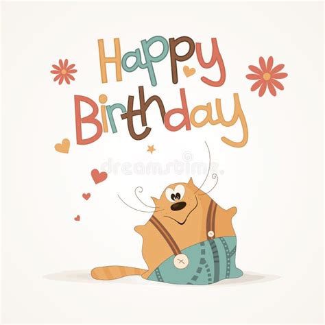 Carte Mignonne De Joyeux Anniversaire Illustration De Vecteur Illustration Du Mignon Enfant