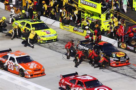 Nascar Pit Road Is Busy Editorial Image Image Of Road 8939205