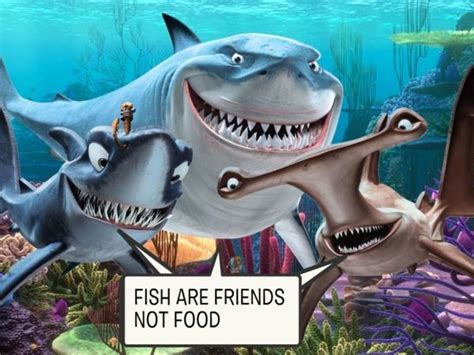 Fish Are Friends Disney Finding Nemo Ocean Art Shark