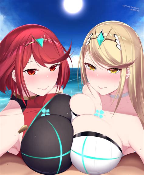 Go To The Beach With Pyra And Mythra 3 By Suppuri On Deviantart