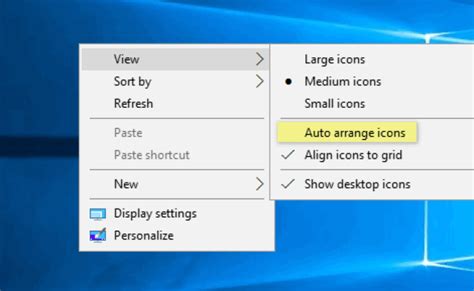 How To Enable Disable Auto Arrange Desktop Icons In Otosection