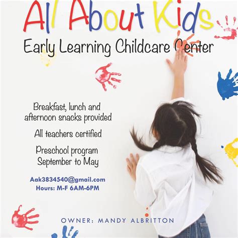 All About Kids Early Learning Childcare Center Llc Douglas Ga