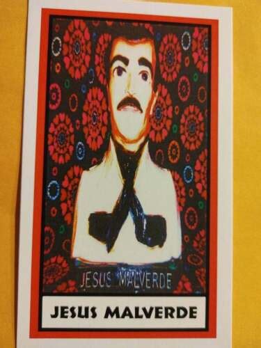 Jesus Malverde Prayer Card With Special Prayer On Back Sinaloa Folk