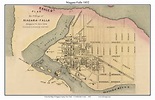 Niagara Falls Village, New York 1852 Old Town Map Custom Print ...