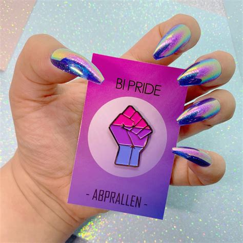 This may be one's own abilities or achievements. Bi Pride Flag Enamel Pin | Abprallen